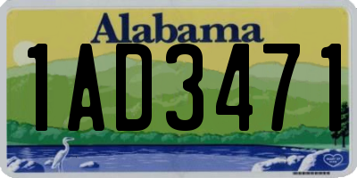 AL license plate 1AD3471