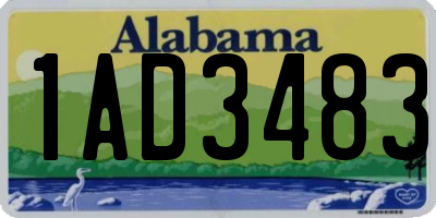 AL license plate 1AD3483