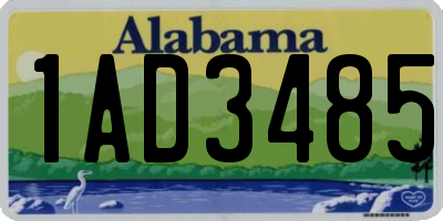 AL license plate 1AD3485