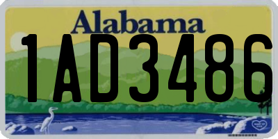 AL license plate 1AD3486