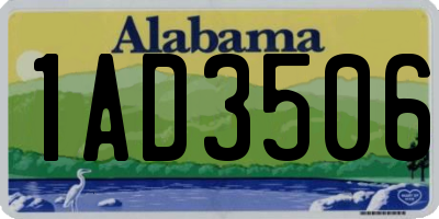 AL license plate 1AD3506