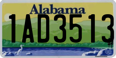AL license plate 1AD3513