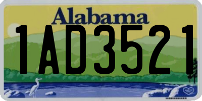 AL license plate 1AD3521