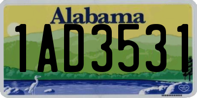 AL license plate 1AD3531