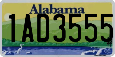 AL license plate 1AD3555