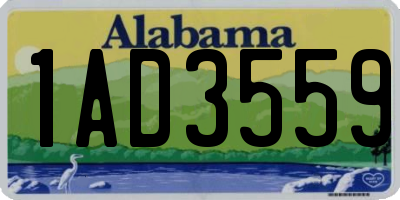 AL license plate 1AD3559