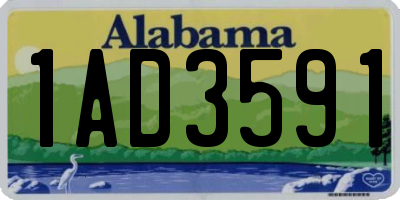 AL license plate 1AD3591