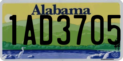 AL license plate 1AD3705