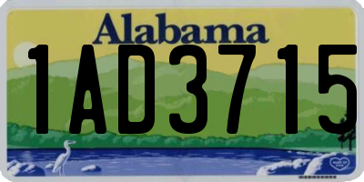 AL license plate 1AD3715