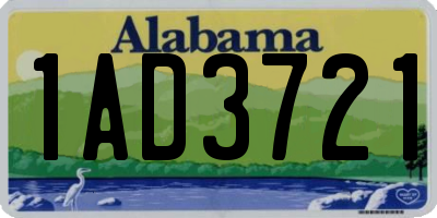 AL license plate 1AD3721