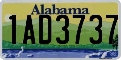 AL license plate 1AD3737