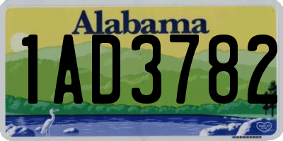 AL license plate 1AD3782