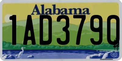 AL license plate 1AD3790
