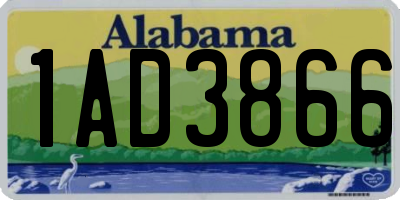 AL license plate 1AD3866