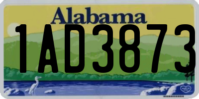 AL license plate 1AD3873