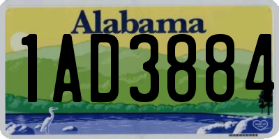 AL license plate 1AD3884