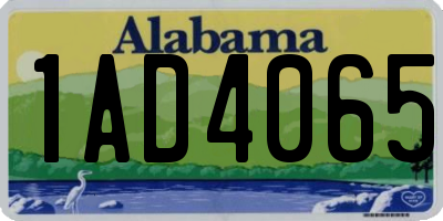 AL license plate 1AD4065