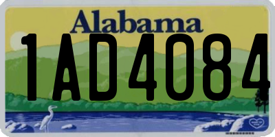 AL license plate 1AD4084