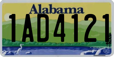 AL license plate 1AD4121