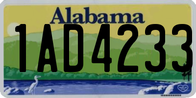 AL license plate 1AD4233