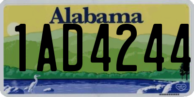 AL license plate 1AD4244