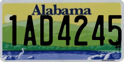 AL license plate 1AD4245