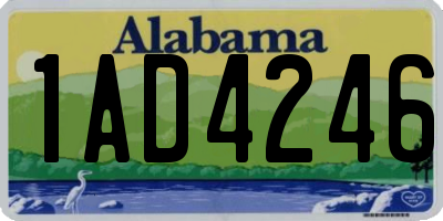 AL license plate 1AD4246