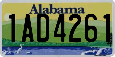 AL license plate 1AD4261