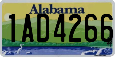 AL license plate 1AD4266