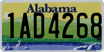 AL license plate 1AD4268