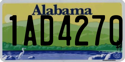 AL license plate 1AD4270