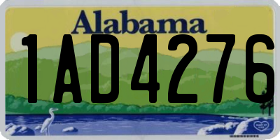 AL license plate 1AD4276