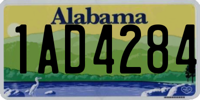 AL license plate 1AD4284