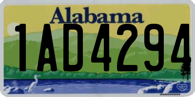AL license plate 1AD4294