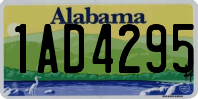 AL license plate 1AD4295