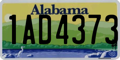 AL license plate 1AD4373