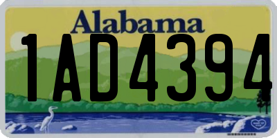 AL license plate 1AD4394