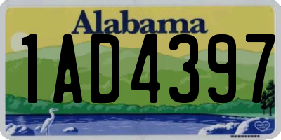 AL license plate 1AD4397