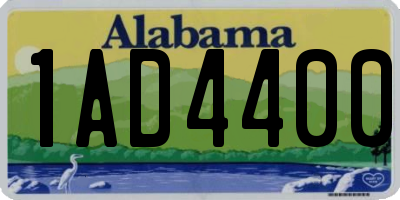 AL license plate 1AD4400