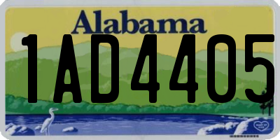 AL license plate 1AD4405