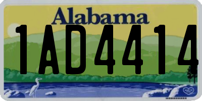 AL license plate 1AD4414