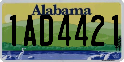 AL license plate 1AD4421