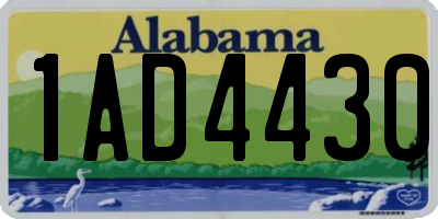 AL license plate 1AD4430