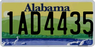AL license plate 1AD4435