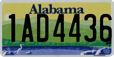 AL license plate 1AD4436