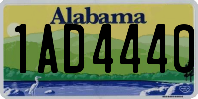 AL license plate 1AD4440