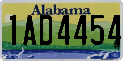AL license plate 1AD4454