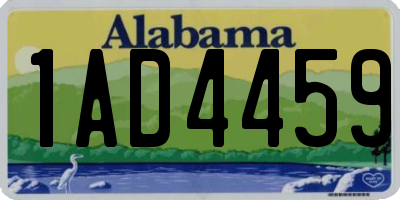 AL license plate 1AD4459