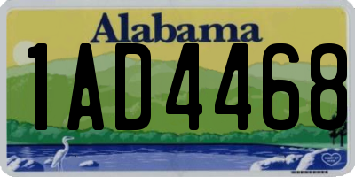 AL license plate 1AD4468
