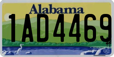 AL license plate 1AD4469